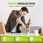 21v Brushless Cordless Impact Driver 1 4  230nm 2x2 0ah 20pcs Bits Set For Diy