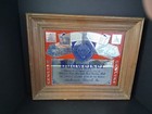 Vintage Budweiser 1976 Lager Beer Framed Mirror Sign Bar Garage Man Cave 21x17in