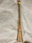 Fox Hunting Horn Made Of Red Copper With White Copper Collars   Brass Mouthpiece