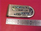 Vintage Silver Inlay Abalone Shell American Southwest Money Clip