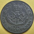 1854 Bank Of Upper Canada One Half Penny Bank Token