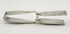 Vintage Yoked  Hand Wrought Monogrammed Sterling Silver Asparagus Tongs  7341