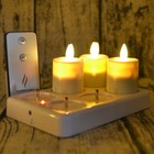 Luminara Set Of 6 Rechargeable Led Tea Light Candle Flameless With Remote timer
