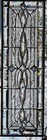 Stained Glass Transom Window Hanging Panel 34 X 11 3 4  Incl Hooks