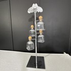 Patron Tequila Bottle Tree Stand Tower  Silver Steel  Logo Base  Bottles