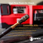 High Flow Push On Air Chuck - Product Compatible With  Milwaukee M12 M18
