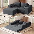 Modern Modular Floor Lounge Couch Convertible Sleeper Sofa Bed For Living Room