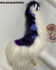 Leopard Faux Fur Costume Tail  One Size White black purple blue yellow