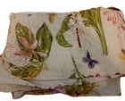 Croscill Queen Bed Skirt Dust Ruffle Botanical Butterfly Dragonfly Cottage Pink