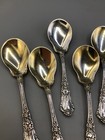 Baronial  By Gorham Sterling Silver 12 Ice Cream Spoons 5   Monogrammed