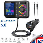 Bluetooth 5 0 Car Wireless Fm Transmitter Adapter 2usb Pd Charger Aux Hands-free