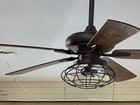 Home Decorators Collection 52  Ellard Indoor Ceiling Fan   Light  Matte Black