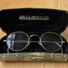 Vintage B l Bausch Lomb White Gold Filled Eyeglasses Frames Full Rim Etched Exc