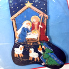 Bucilla 18  Christmas Stocking Kit 82825  holy Nativity  Felt Sequin Beads