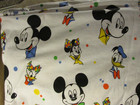 Vintage Mickey Minnie Mouse Daisy Donald Duck Fabric Peter Pan Walt Disney 1980