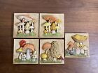 Lot Of 5 1970   s Vintage Mushroom Ceramic Wall Plaques
