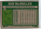 1977 -ken Mcmullen- Topps Autograph signed auto Baseball Card  181 Athletics