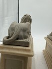 Amr         1965 Nyc Public Library Lions  2  Composite Marble Bookends Book