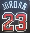Michael Jordan Signed Chicago Bulls  23 Black Jersey Official Flight School Coa