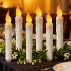 6pcs Battery Operated Flameless Led Taper Candles Light Christmas Window Candle