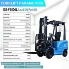 2 5ton Electric Forklift Rated W 60v 70ah Charger Side Shift Load Lifter New