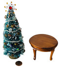 Dollhouse Miniature Christmas Tree 1 12 Ooak Arty Modern Decoration Beads 6 5  