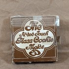 Vintage Glass Press Cookie Molds Set Of 5 Added Touch 3-hearts 1-clover 1-citrus