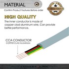 15ft Rj11 Plug 6p4c Modular Telephone Extension Cable Phone Cord Line Wire Grey