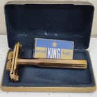 King Oscillator Safety Razor Original Case W  Blades 22k Gold Plated Vintage
