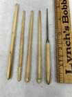  Antique Sewing Crochet Hooks 5 Fancy Sailor Hand Made 19th C Original 