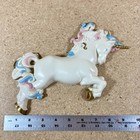Vtg Burwood Products White Unicorn Wall Hanging Decor Made In Usa 1986 Set