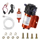 12v Electric Fuel Transfer Pump Kit For Gas Diesel W  Hose Clips Cables 120gph
