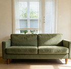 New 68  Corduroy Sofa 2-seater  Modern Small Space Couch For Living Room Green