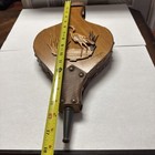 Vtg Fireplace Bellows 3d Wood Brass Leather Bellows Hearth-side Idaho Stosich