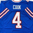 Autographed signed James Cook Buffalo Blue Football Jersey Beckett Bas Coa