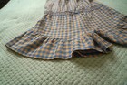 Nwt Imoga Girls Blue Orange Gingham Check Ruffle Romper Jumpsuit Size 12
