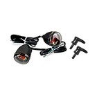 Black Turn Signal With Relocation Bracket Swivel Kit For Harley Dyna Fatboy 