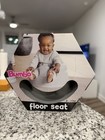 Bumbo Infant Floor Seat Baby Sit Up Chair With Adjustable Harness  Cool Gray