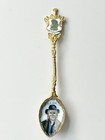 Antique Nz Souvenir Spoon By C j n    Co Enamel Portrait Maori Kia Ora Rare 