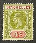 Travelstamps   Seychelles Stamps - 4 Cent Mint Original Gum  Mogvlh