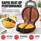 Electric Double Omelette Maker  Non-stick Plate  2 Section Egg Cooker For Omelet