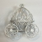 Cinderella Style Carriage White Plastic Table Decoration Wedding Shower Display