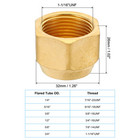 3 4  Brass Flare Cap 1-1 16unf Female Thread Sae Flare Pipe Fitting