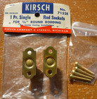  pair  Vintage Antique Brass 3 8  Cafe Rod Barrel Brackets - Inside Mount