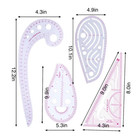 French Curve Ruler  Metric Sewing Ruler  Clear Plastic Pattern Sewing Rulers Set