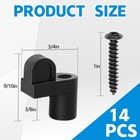 14 Pack 3 8 Inch Window Screen Holder Clips offset Window Screen Clips black    