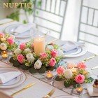 Nuptio Flower Wedding Centerpieces For Tables - 10 Pcs 14 Inch Diam Large Pink