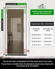 Retractable Screen Door White Size 36  W X 82  H Durable Aluminium Frames Patio