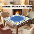 Blue And Yellow Summer Italian Lemon Mahjong Mat 31 5x31 5 Inch  Non-slip And   