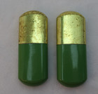 2 Vintage Antique Torrington Needle Pocket Holder Case Green Paint Metal Case